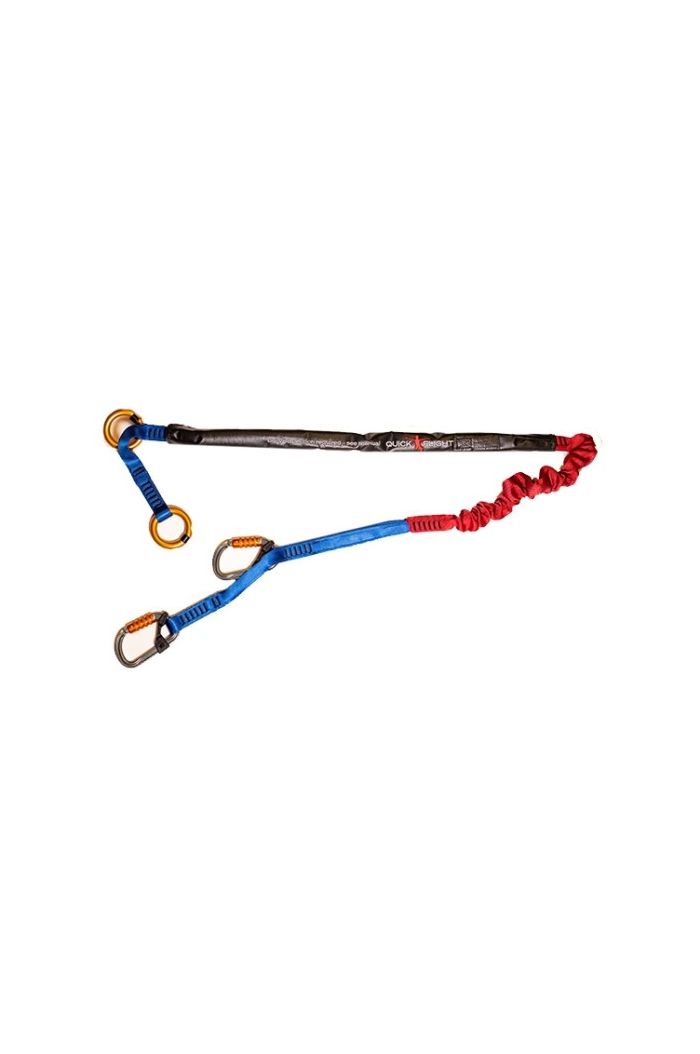 Replacement rip cord for the QUICKflight and QUICKflight XL Free Fall Devices with blue webbing black OPA jacket and red rip cord.