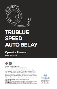 TRUBLUE Speed Auto Belay Manual