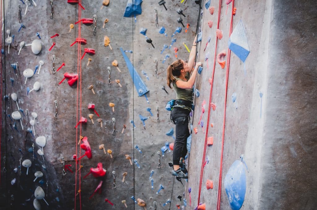 Chris Wall from the Boulder Rock Club gives professional advice for rock climbing endurance training in the gym. The auto belay is one tool he recommends.